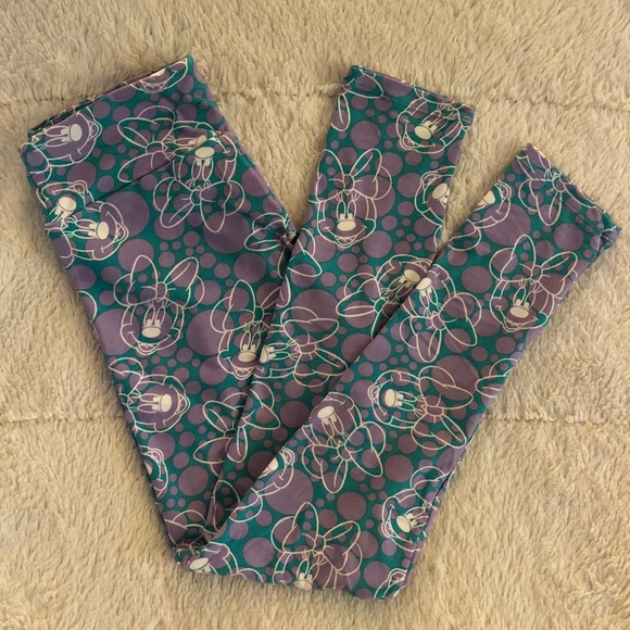 LuLaRoe OS Leggings Minnie Mouse - Picture 1 of 3